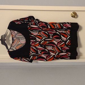 Goddess multicolor short sleeve blouse size 3X